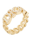 Revolution Crystal Logo Twist Ring Gold - DIOR - BALAAN 1