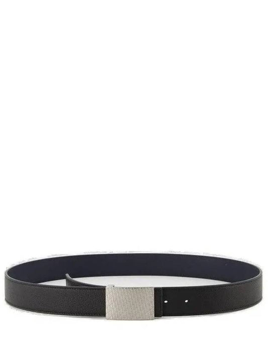 Oblique Buckle Reversible Leather Belt Black - DIOR - BALAAN 2