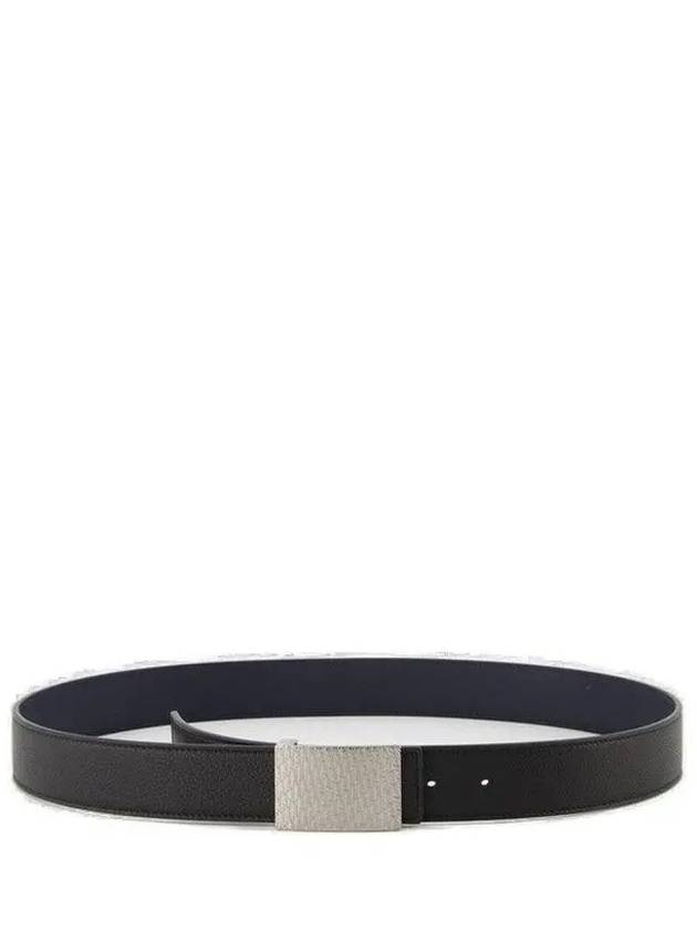 Oblique Buckle Reversible Leather Belt Black - DIOR - BALAAN 2