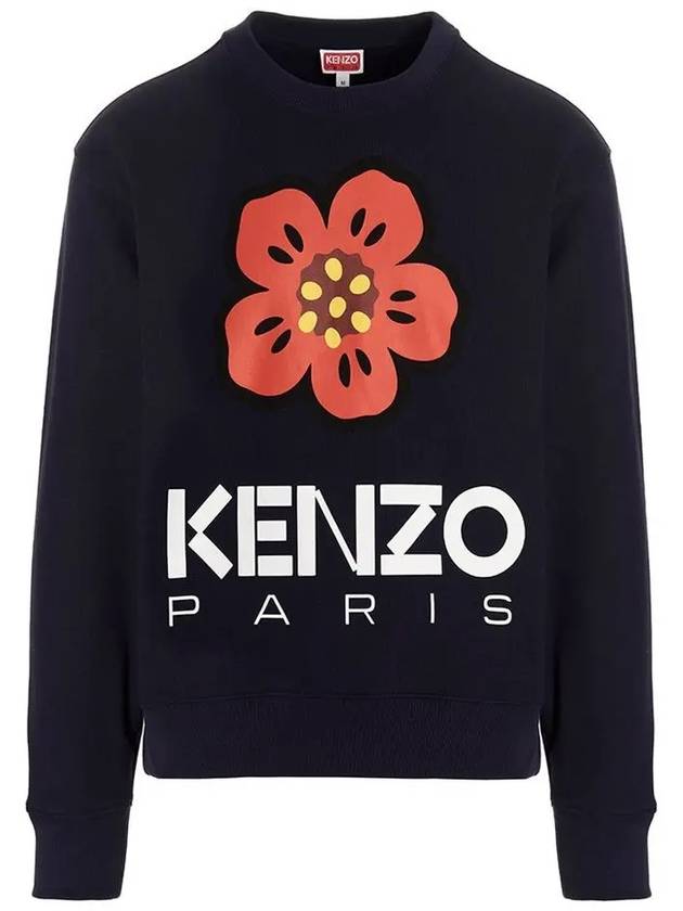 Men's Boke Flower Print Sweatshirt Blue - KENZO - BALAAN 2