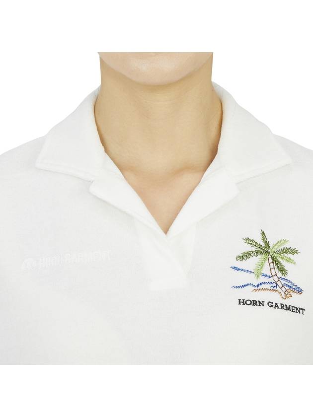 Women's Golf Montrose Short Sleeve PK Shirt White - HORN GARMENT - BALAAN 7