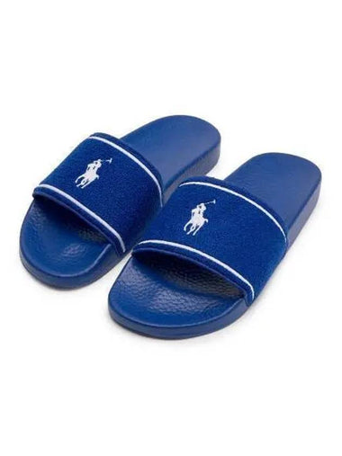 Signature Pony Terry Slides Blue 1279963 - POLO RALPH LAUREN - BALAAN 1