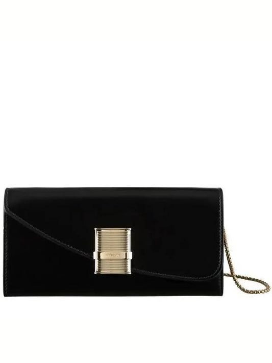 Fiamma Shoulder Chain Long Wallet Black - SALVATORE FERRAGAMO - BALAAN 2