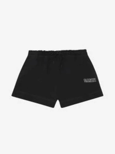 Women's Logo Drawstring Shorts Black - GANNI - BALAAN 2