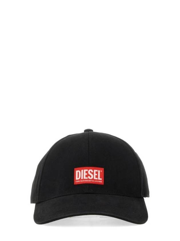 Corry Jacq Wash Logo Patch Base Ball Cap Black - DIESEL - BALAAN 2