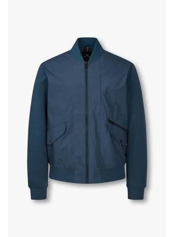 PS mixed zip up bomber jacket blue - PAUL SMITH - BALAAN 1