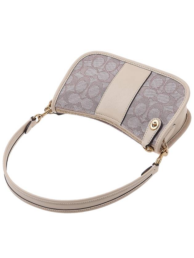 Women's Swinger Signature Jacquard Shoulder Bag CD697 STONE IVORY - COACH - BALAAN 4