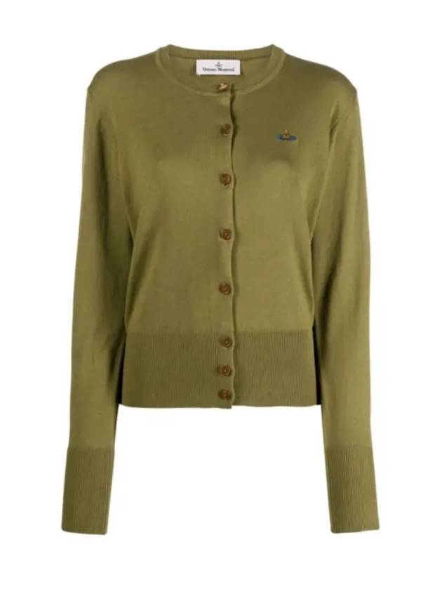 Bea Logo Cardigan Green - VIVIENNE WESTWOOD - BALAAN 2