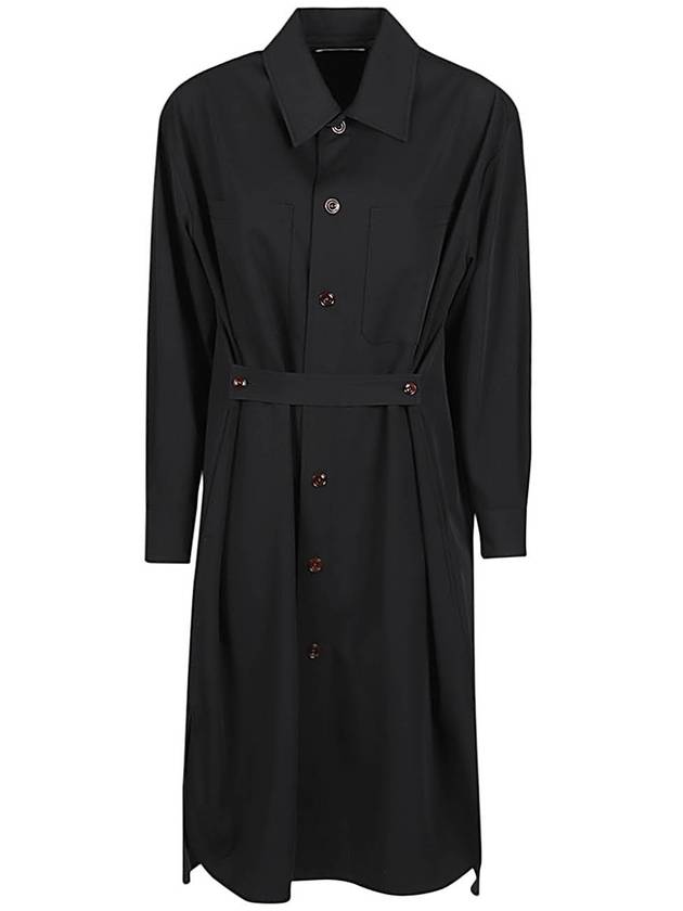 Women's Two Pocket Virgin Wool Midi Dress Squid Ink - LEMAIRE - BALAAN 2