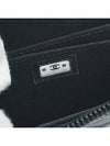 Boy Vintage Silver Hardware Quilted Caviar Zipper Card Wallet Black - CHANEL - BALAAN.