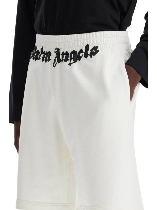 sporty bermuda shorts with logo print - PALM ANGELS - BALAAN 4