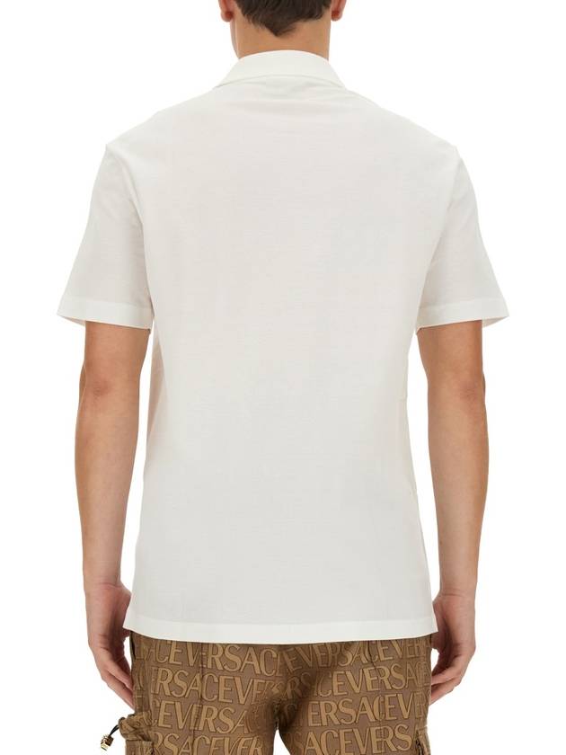 Polo T-shirt 10106391A07698 1W000 OPTICAL WHITE - VERSACE - BALAAN 4