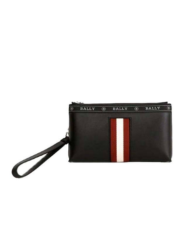 Beryer HP Logo Tape Clutch Bag Black - BALLY - BALAAN 1