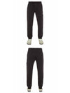 Cotton Fleece Cargo Truck Pants Black - STONE ISLAND - BALAAN 5