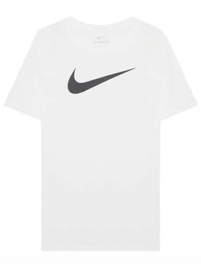 Women's Dri Fit Swoosh Short Sleeve T-Shirt White - NIKE - BALAAN 2