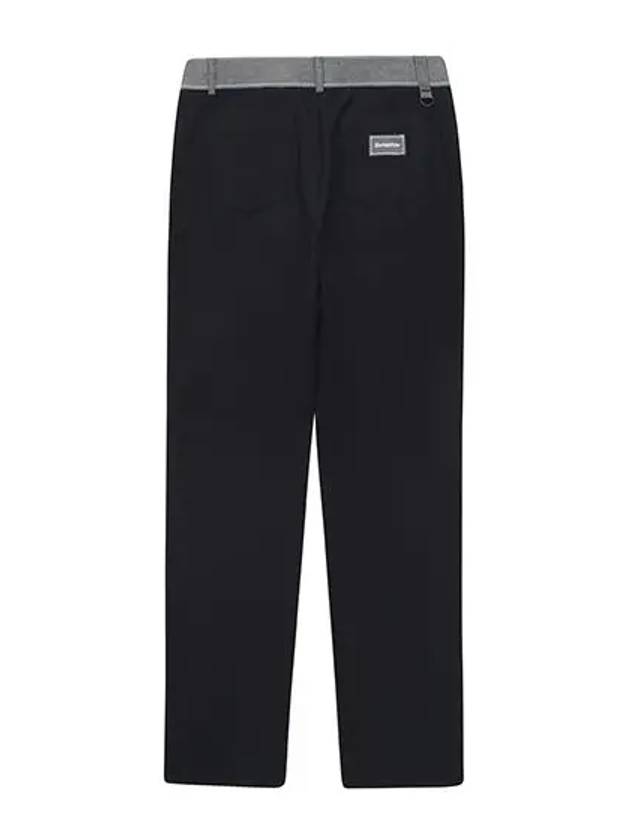 spring linen mix basic fit 10's pants 5033LZWPNAVY - BLACK&WHITE - BALAAN 2