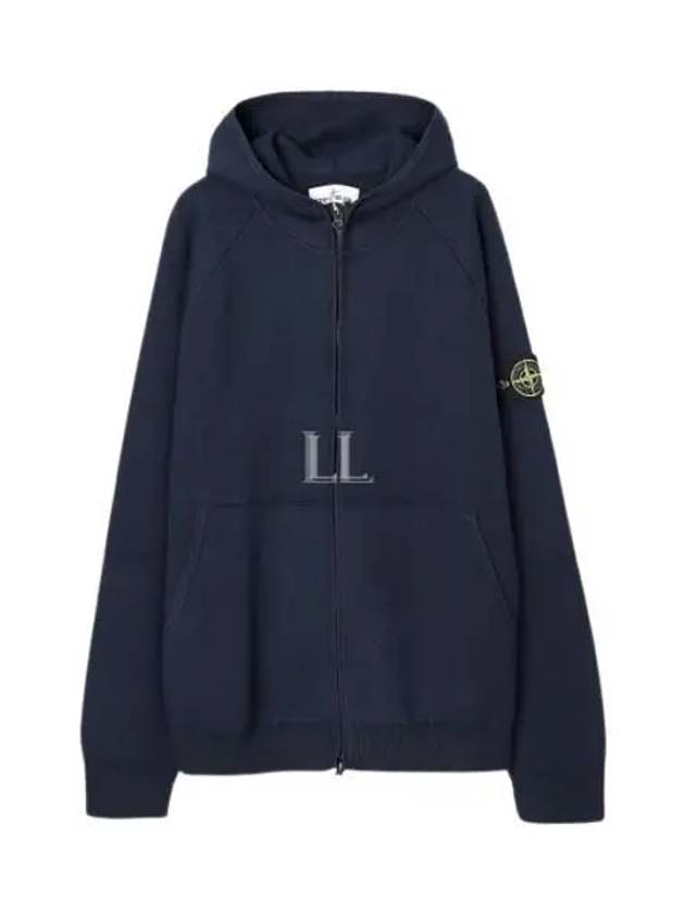 Wappen Patch Cotton Hooded Jacket Navy - STONE ISLAND - BALAAN 2