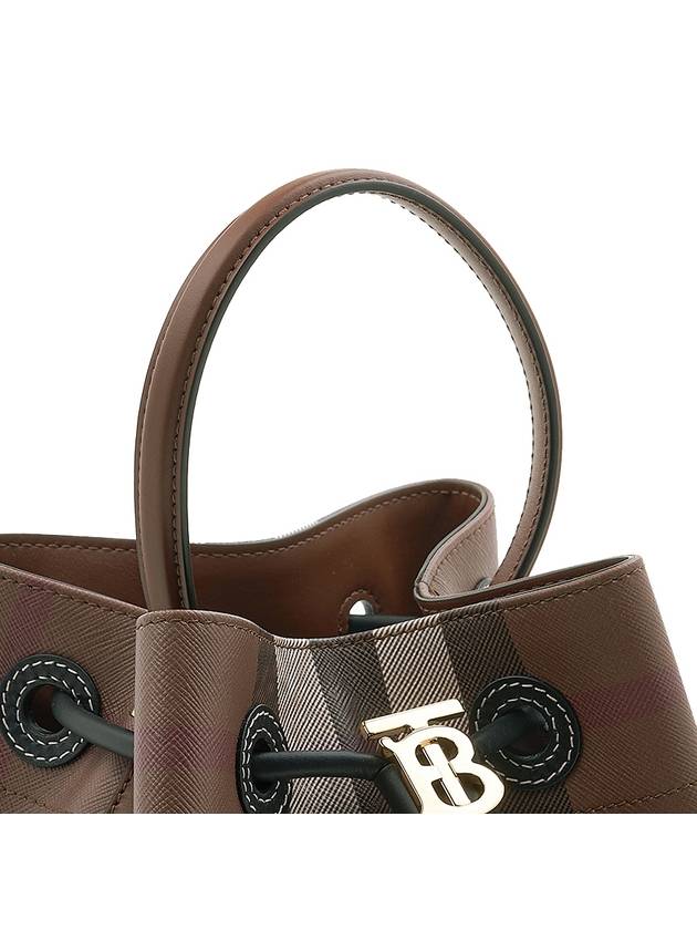 Small TB Bucket Bag Dark Birch Brown - BURBERRY - BALAAN 8