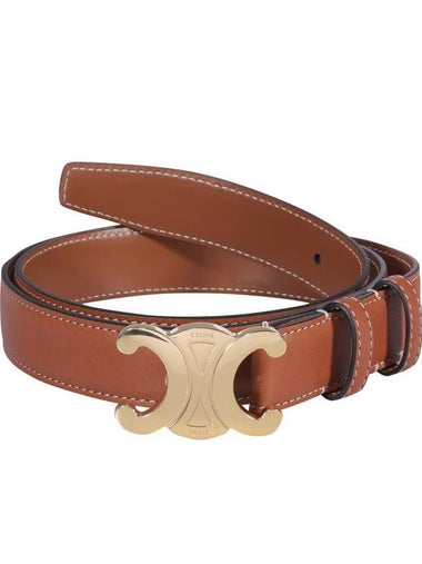 Triomphe Calfskin Medium Belt Tan - CELINE - BALAAN 1