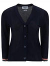 Thom Browne Pointelle RWB Striped Cardigan Navy - THOM BROWNE - BALAAN 2