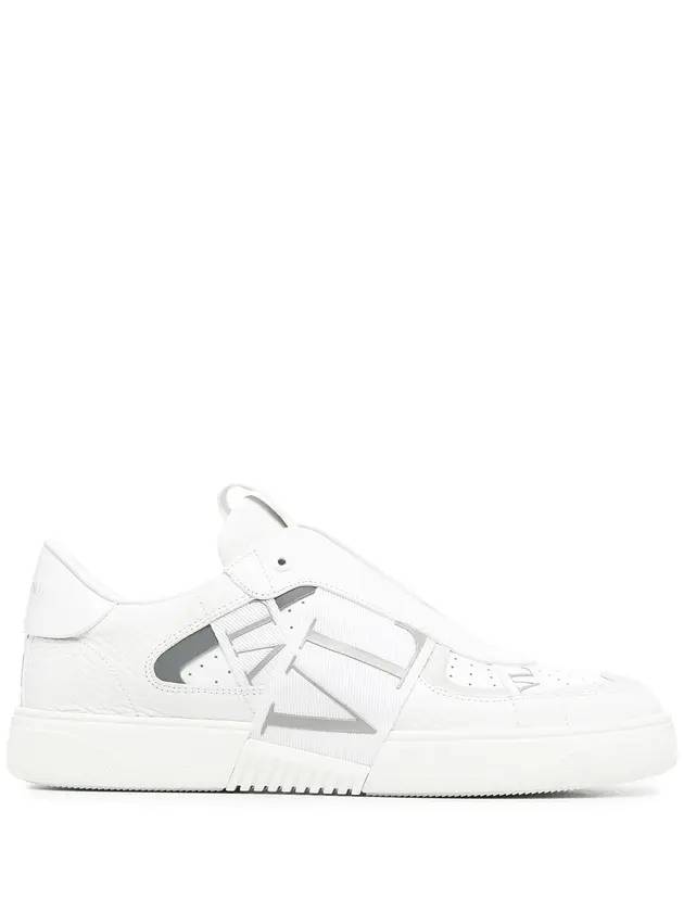 Logo Band Low Top Sneakers Silver White - VALENTINO - BALAAN 1