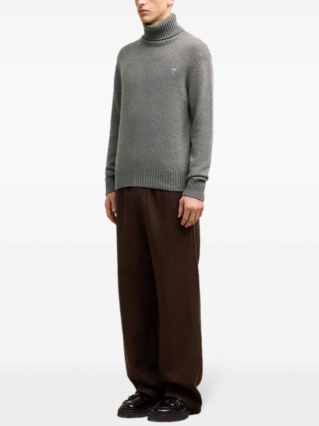 Cashmere Turtleneck Grey - AMI - BALAAN 4