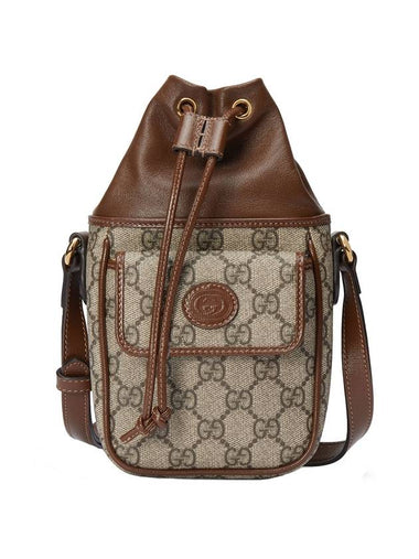 GG Interlocking G Mini Bucket Bag Beige - GUCCI - BALAAN 1