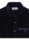 Logo Oversized Cotton Long Sleeve Shirt Navy - STONE ISLAND - BALAAN 4