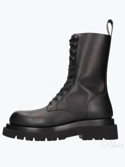 Lug Lace-Up Worker Boots Black - BOTTEGA VENETA - BALAAN 2