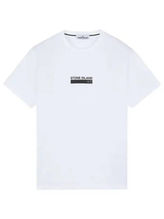 Small Rubber Logo Patch Short Sleeve T-Shirt White - STONE ISLAND - BALAAN 2