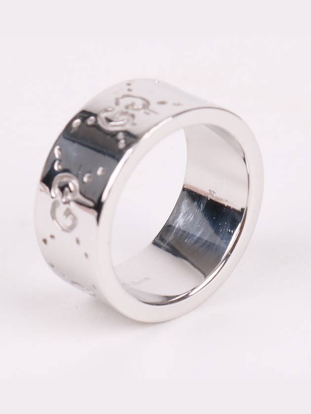 GG pattern ghost 9mm silver ring - GUCCI - BALAAN 2