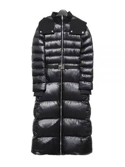 Bunny Tone Hooded Down Long Padded Coat Black - BURBERRY - BALAAN 2