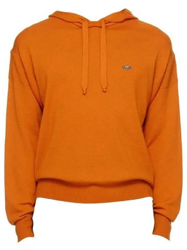 Embroidered Logo Virgin Wool Hoodie Orange - VIVIENNE WESTWOOD - BALAAN 2