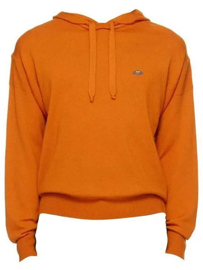 Embroidered Logo Virgin Wool Hoodie Orange - VIVIENNE WESTWOOD - BALAAN 2