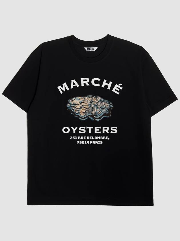 Oyster Graphic Short Sleeve T-Shirt Black - KLOR - BALAAN 2