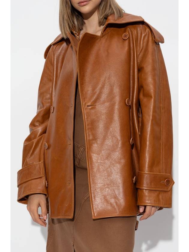 JW Anderson Leather Jacket, Women's, Brown - JW ANDERSON - BALAAN 3