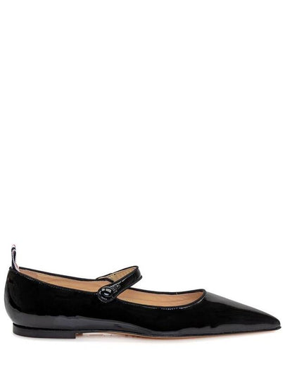 Soft Patent Leather Pointed Thom John Flat Black - THOM BROWNE - BALAAN 2