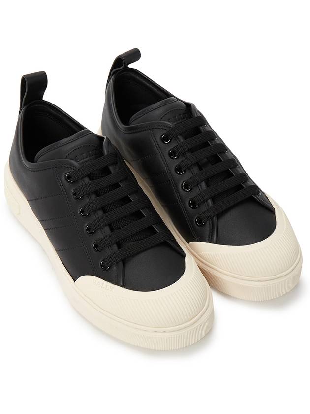 Medine Leather Low-Top Sneakers Black MSK02M VT243 U901 - BALLY - BALAAN 4