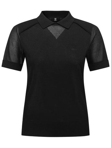 WOMEN MESH POINT SHORT SWEATERBK - ANEWGOLF - BALAAN 1