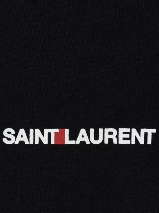 Rive Gauche Short Sleeve T-Shirt Black - SAINT LAURENT - BALAAN 4