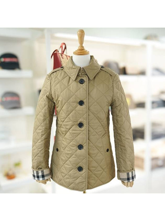 Frankby Quilted Jacket Beige - BURBERRY - BALAAN 2