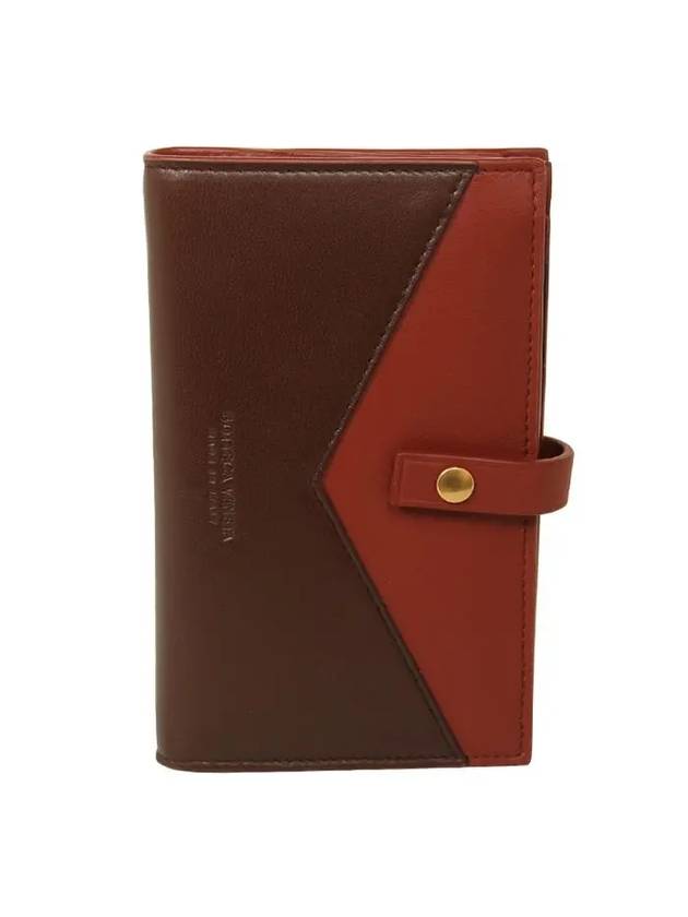 Bicolor Nappa Leather Medium Wallet Red - BOTTEGA VENETA - BALAAN 2