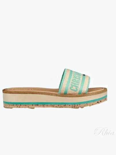 Dioriviera Dway Platform Slide Slippers Natural Aquamarina - DIOR - BALAAN 2