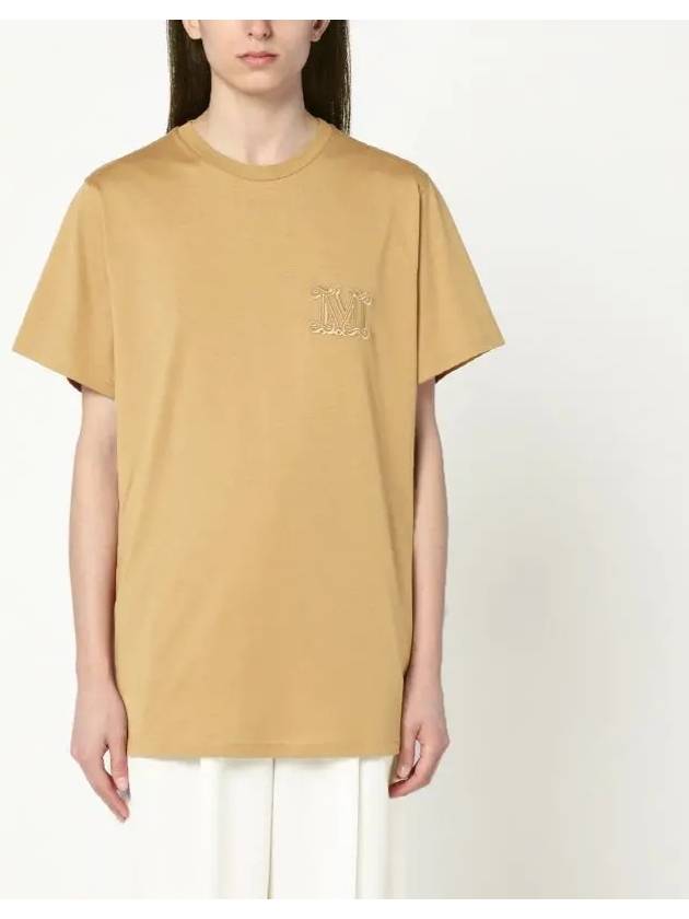 Mango Cotton Short Sleeve T-Shirt Ecru - MAX MARA - BALAAN 2