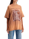 Logo Graphic Print Layered Long Sleeve T-Shirt Rust Red - ACNE STUDIOS - BALAAN 3