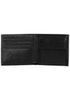 Saffiano Coin Pocket Triagle Logo Leather Wallet Black - PRADA - BALAAN 4