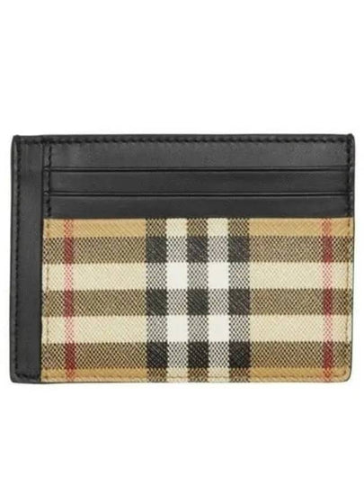 Men's Vintage Check Money Clip Card Wallet Beige - BURBERRY - BALAAN 2