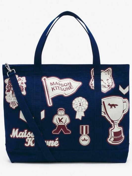 Varsity Patch XXL Tote Bag Shoulder - MAISON KITSUNE - BALAAN 1