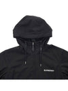 Men's Horseferry Logo Hooded Jacket Black - BURBERRY - BALAAN 5