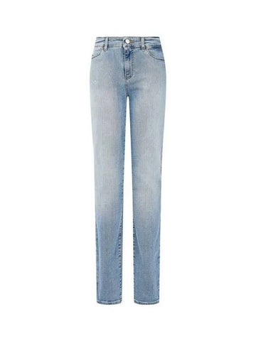 Women s Mini Logo Slim Denim Pants Washed Indigo - EMPORIO ARMANI - BALAAN 1